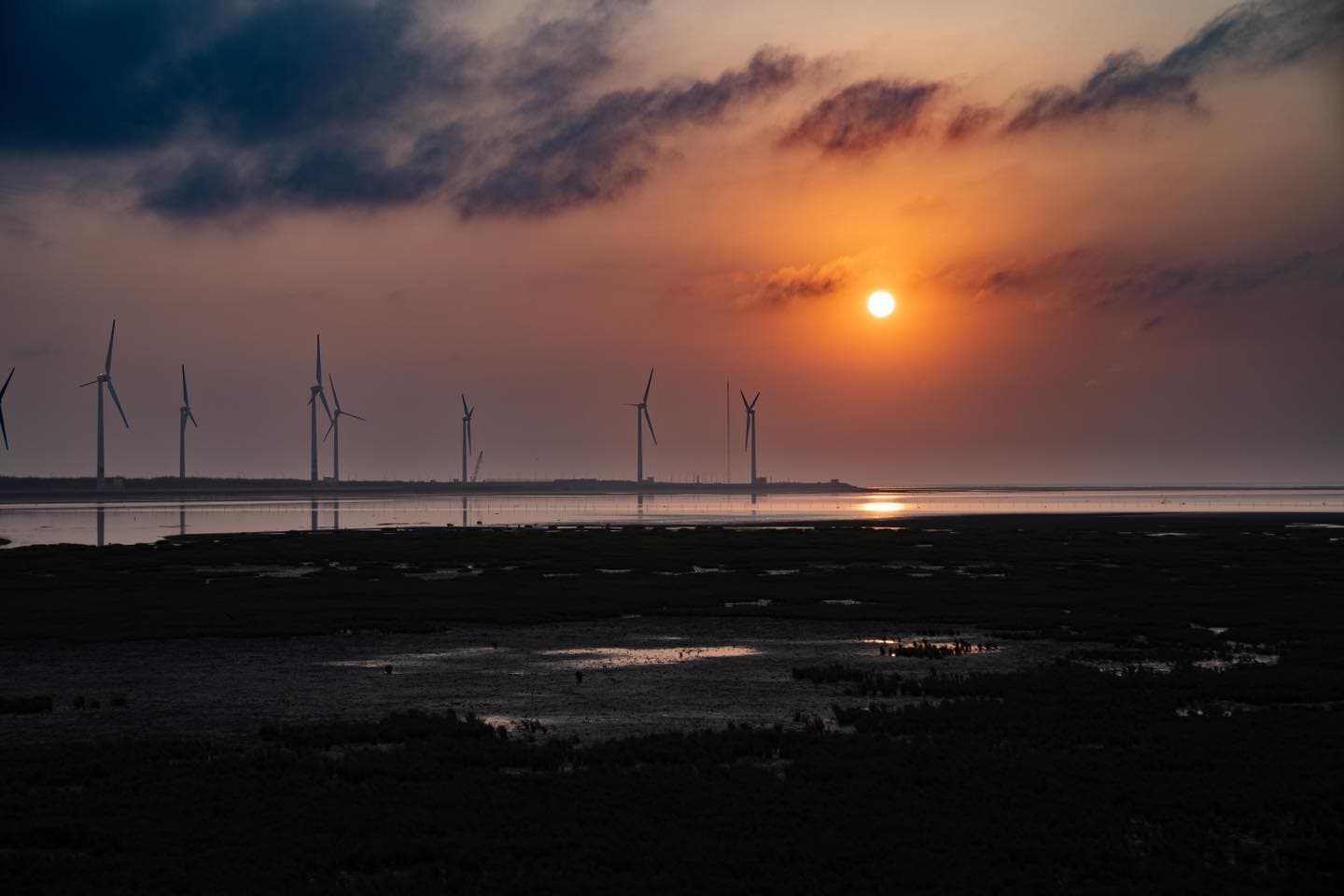 高美濕地(夕陽)