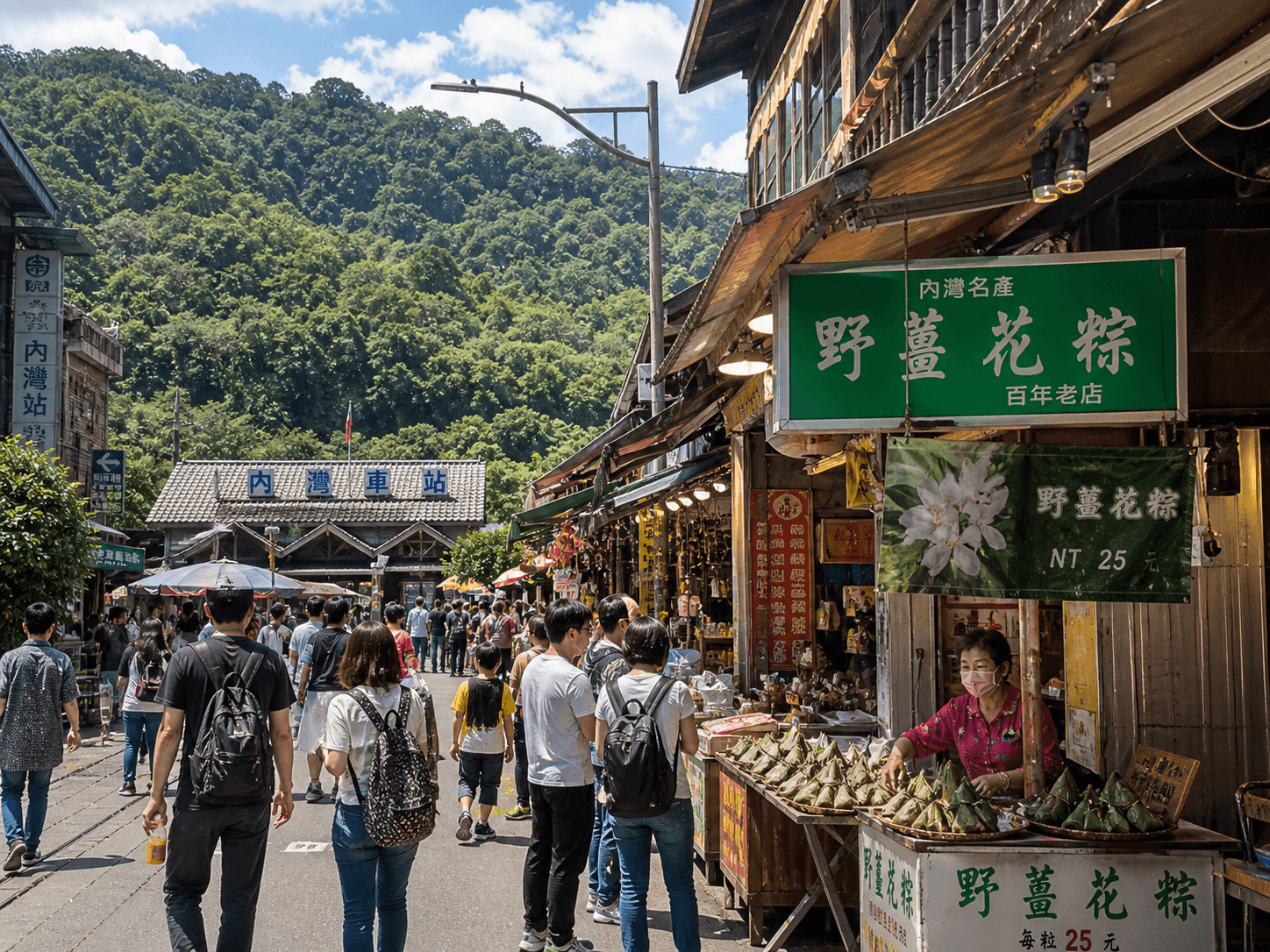 內灣老街(野薑花粽)